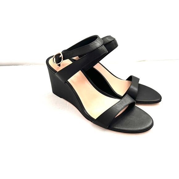 Stuart Weitzman Ava Ankle 75 wedge Sandal in Black Size 8.5 - Picture 6 of 10